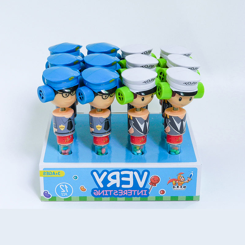 Candy toys, shaking head whistle toys, interesting shaking head whistle candy toys, and delicious candies are delicious and fun