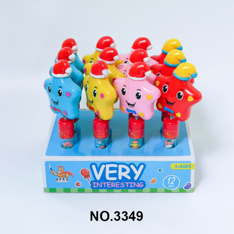 Candy toys, head-shaking whistle toys, a variety of cute shapes, shaking and shaking, a lot of joy and delicious candies