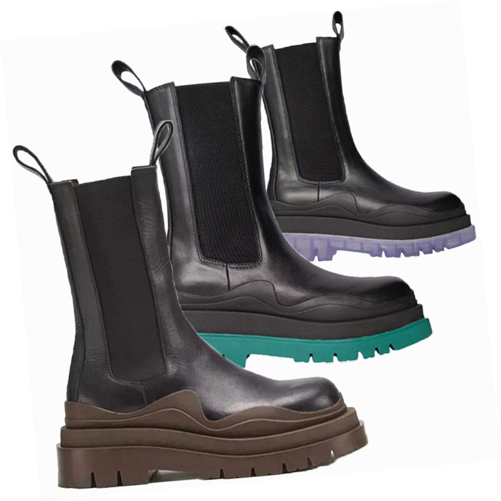 2020 new fashion brand booties Man TIRE BOOTS women platform chunky boot lady boot luxury designer women boots Mid-Calf designer boots