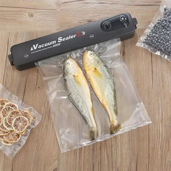 Upgraded Version Vacuum Food Sealer 220V-110V Automatic Household Food Vacuum Sealer Packaging Machine With 10Pcs Bags Free Shipping