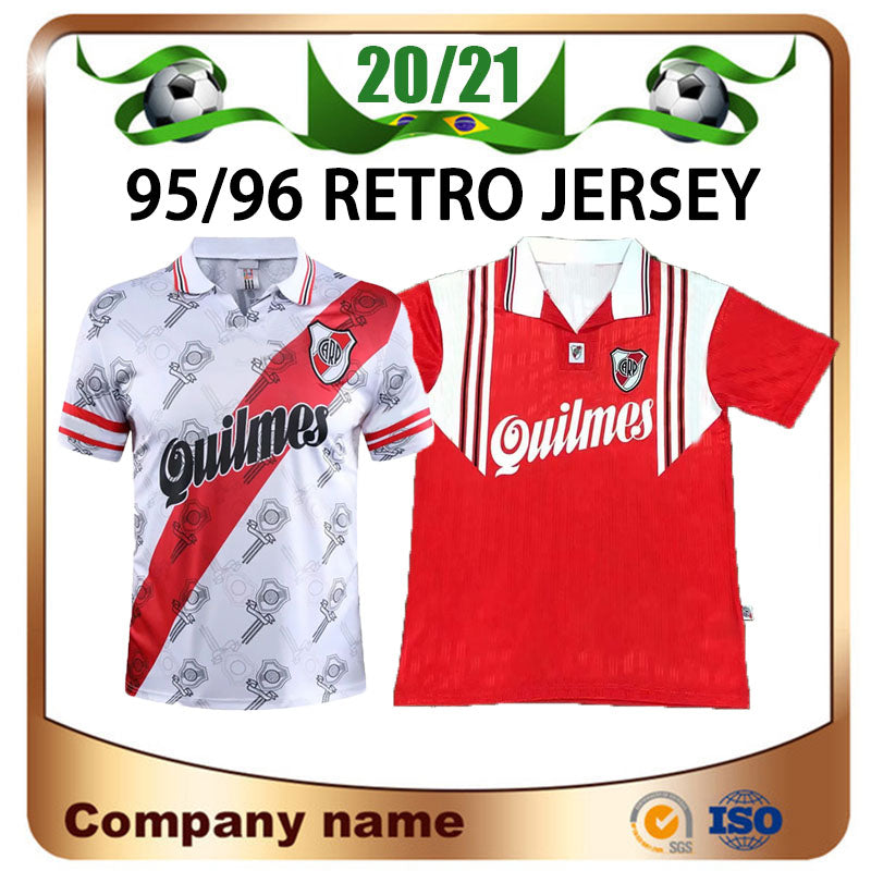 1995-1996 Retro version River Plate soccer jerseys 95-96 Home CANIGGIA Francescoli Camisas de Futebol Soccer Shirt quality Football uniforms