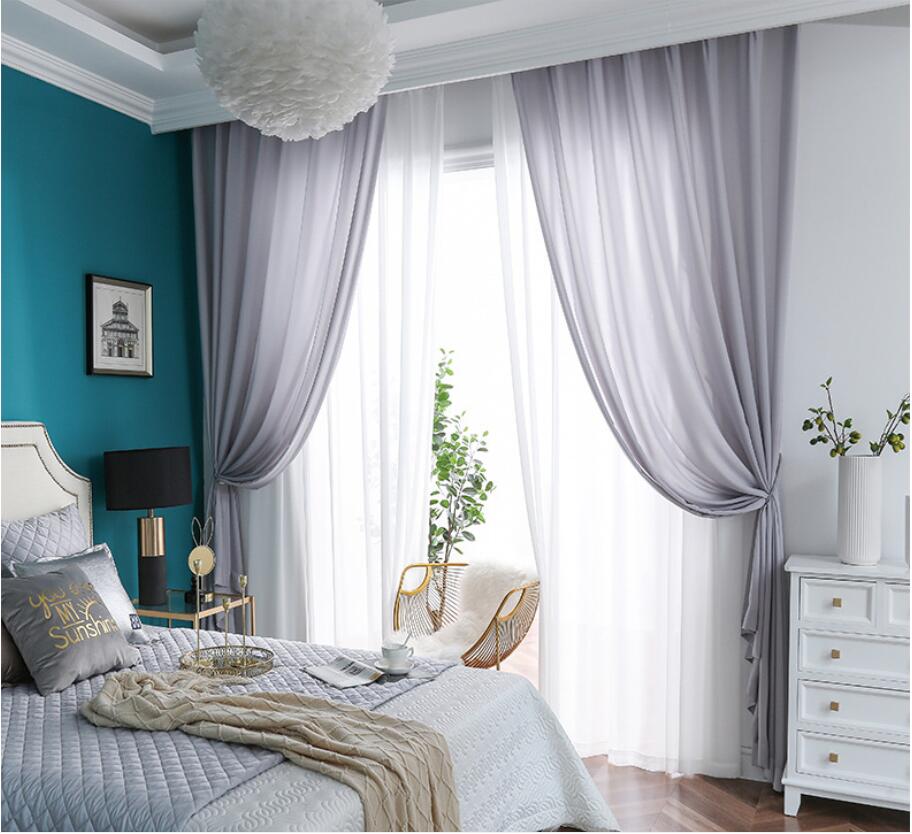 White Sheer Curtains thickened velvet window gauze transparent and impervious yarn Curtain