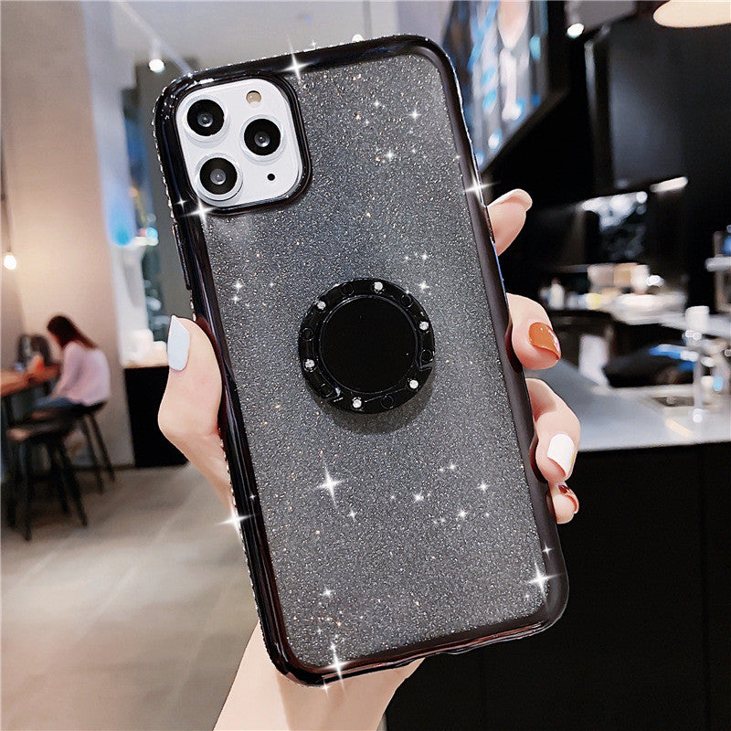 Hot Diamond Phone Shell Case with Bracket Diamond Luxury Glitter Phone Cases for iPhone 12 Pro Max iPhone 11 Pro Xr X Xs Max 7 8 6S Plus