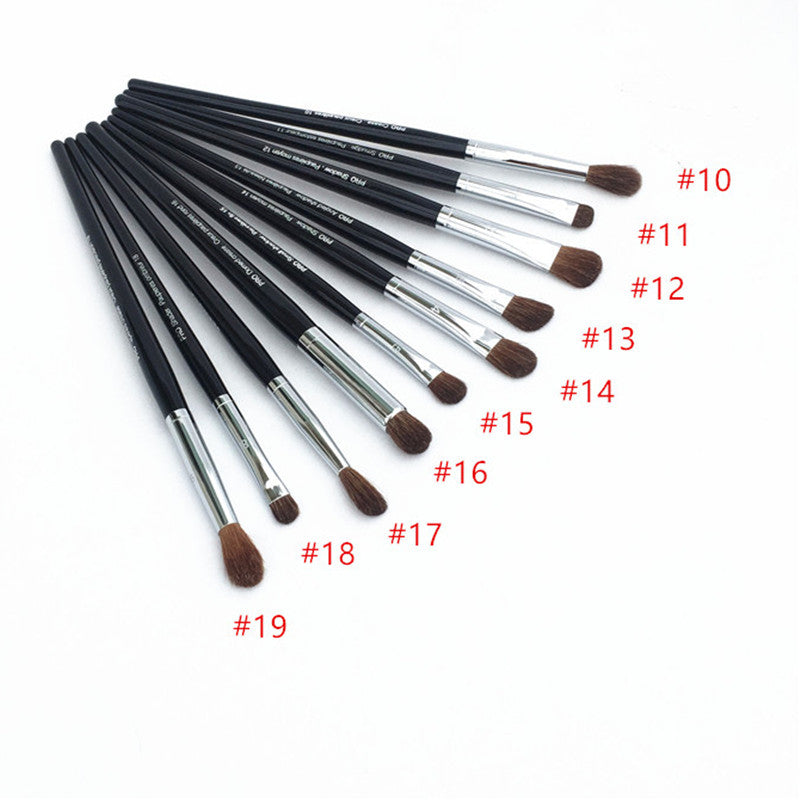PRO Eye Shadow Makeup Brushes 10 11 12 13 14 15 16 17 18 19 Allover-Anlged-Tapered Crease Smudge Blending Shading Contouring Cosmetics Tools