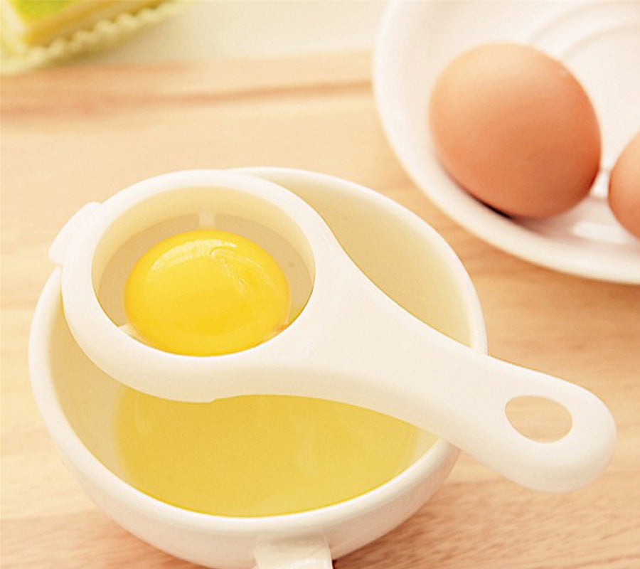 10Pcs Set Plastic White Egg Yolk Seperator Separator Kitchen Cooking Gadget Sieve Tool