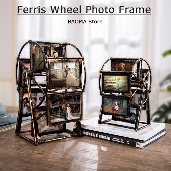 Ferris Wheel Photo Frame 4 Inch 5 Inch Photo Frame Set Home Decoration Living Room Bedroom Family Wedding Photo Desktop Display 201212