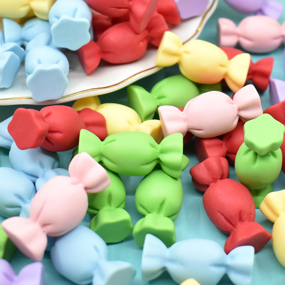 Candy Shape Miniature Craft Tools Girls Heart Lovely Simulation Resin Accessories Butter Shell Pencil Case Decoration 122410