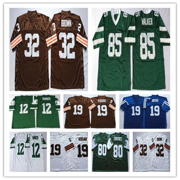 Men Retired Football Jim Brown Joe Namath Joe Klecko Curtis Martin Mark Gastineau Dennis Byrd Wesley Walker Bernie Kosar Johnny Unitas Jerse