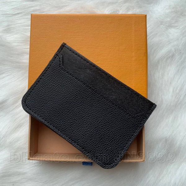 Men Women Card Holders Fashion Classic Brown Black Plaid Casual Credit Card ID Holder Leather Ultra Slim Wallet Packet Bag Coin Purse With O