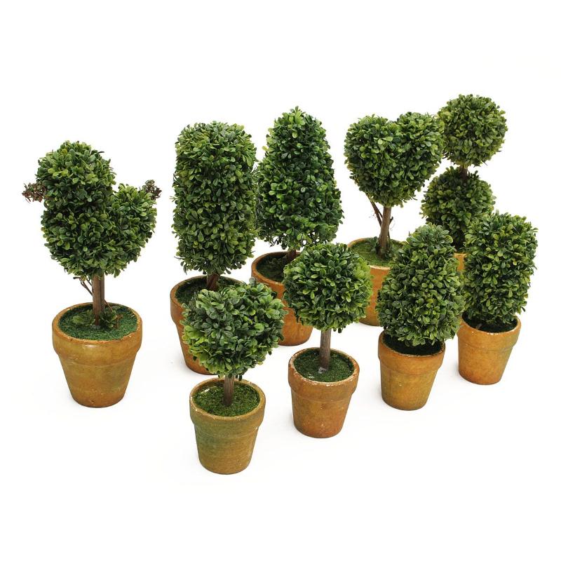 Artificial Garden Grass Wedding Arrangement Buxus Balls Boxwood Topiary Landscape Fake Trees Pots Plants