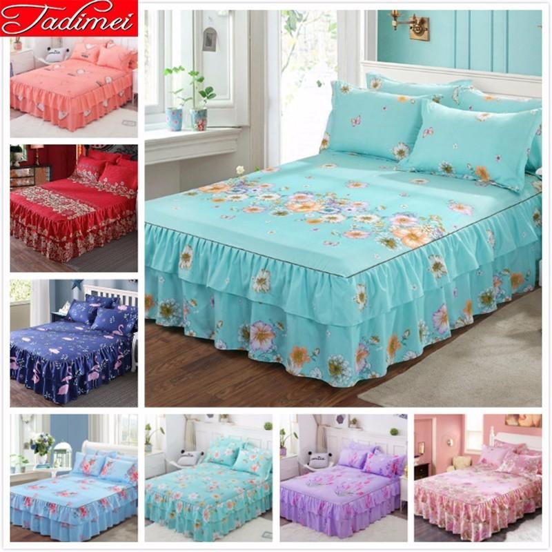 120x200 150x200 180x200 180x220 200x230 Cm Bed Skirts Adult Kid Child Girl Bed Linen Cover Single Twin Queen King Size Bedpsread