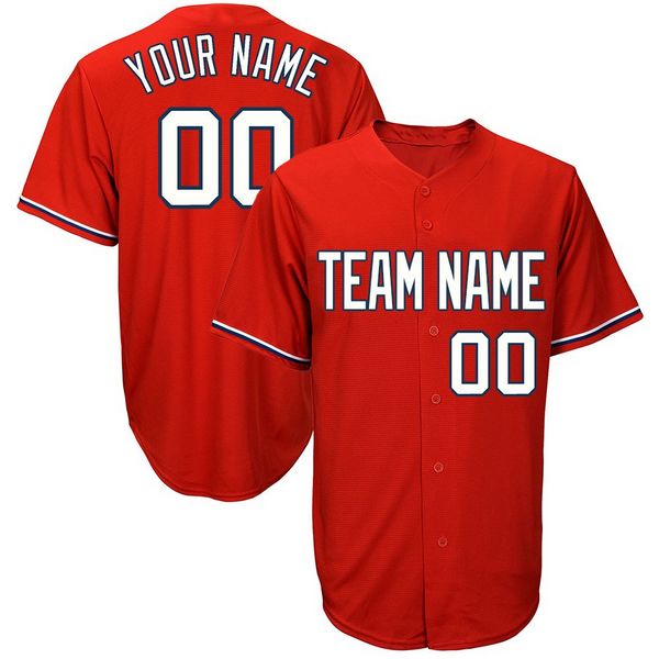 Custom Red Philadelphia Style Baseball stitched Any name number mens women Youth jersey Personality jerseys