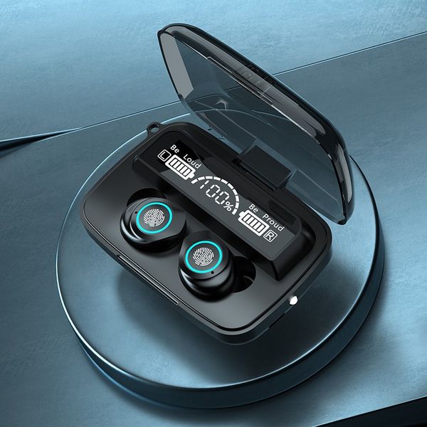 M17 M18 TWS Bluetooth Headset Sports Wireless LED Display Ear Hook Running Earphones IPX7 Waterproof Erbuds with Microphones for xiaomi