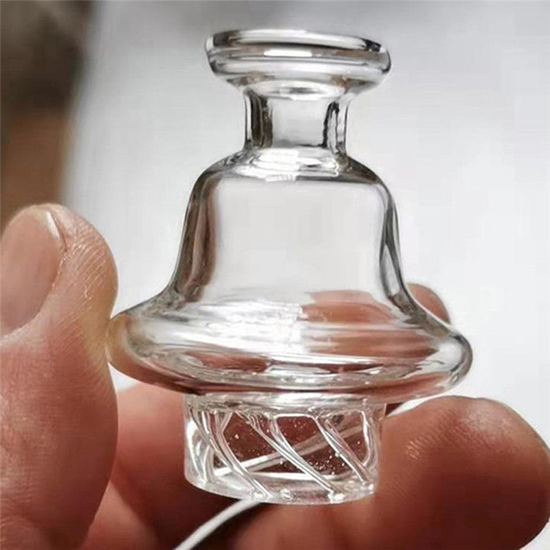 Glass Spinning Carb Cap With 6mm Dab Terp Pearls UFO & Glass Bubble Carb Caps Suitfor Beveled Edge Flat Top Quartz Banger Nails FY2412