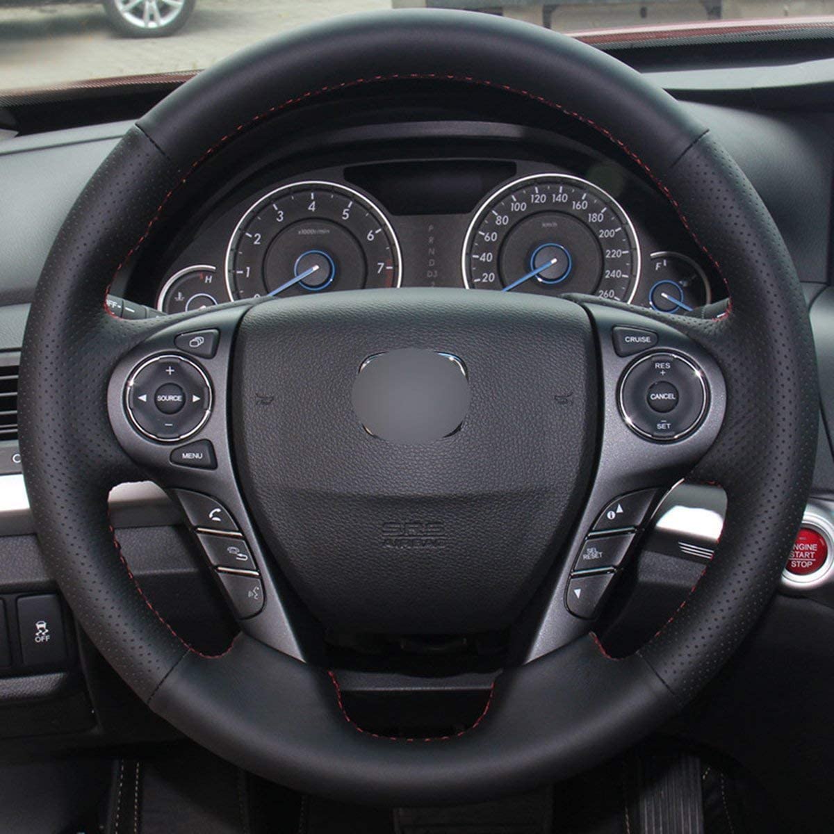 DIY Genuine Leather Auto Custom Steering Wheel Covers for Honda Accord Sport Touring EX-L 2013-2017 - Crosstour EX-L 2013 -2015 Accessories