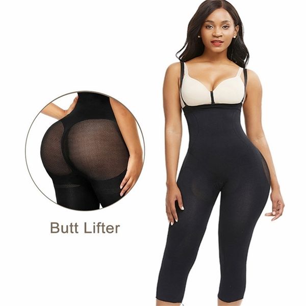 Feelingirl Women Waist Trainer Butt Lifter Colombian Girdles Full Body Shaper Underbust Bodysuit Slimming Underwear Seamless 201223