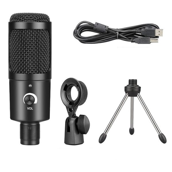 USB Wired Microphone with Recording Function for Windows Linux Mac OS PC Laptop Audio Studio Vocal Recording