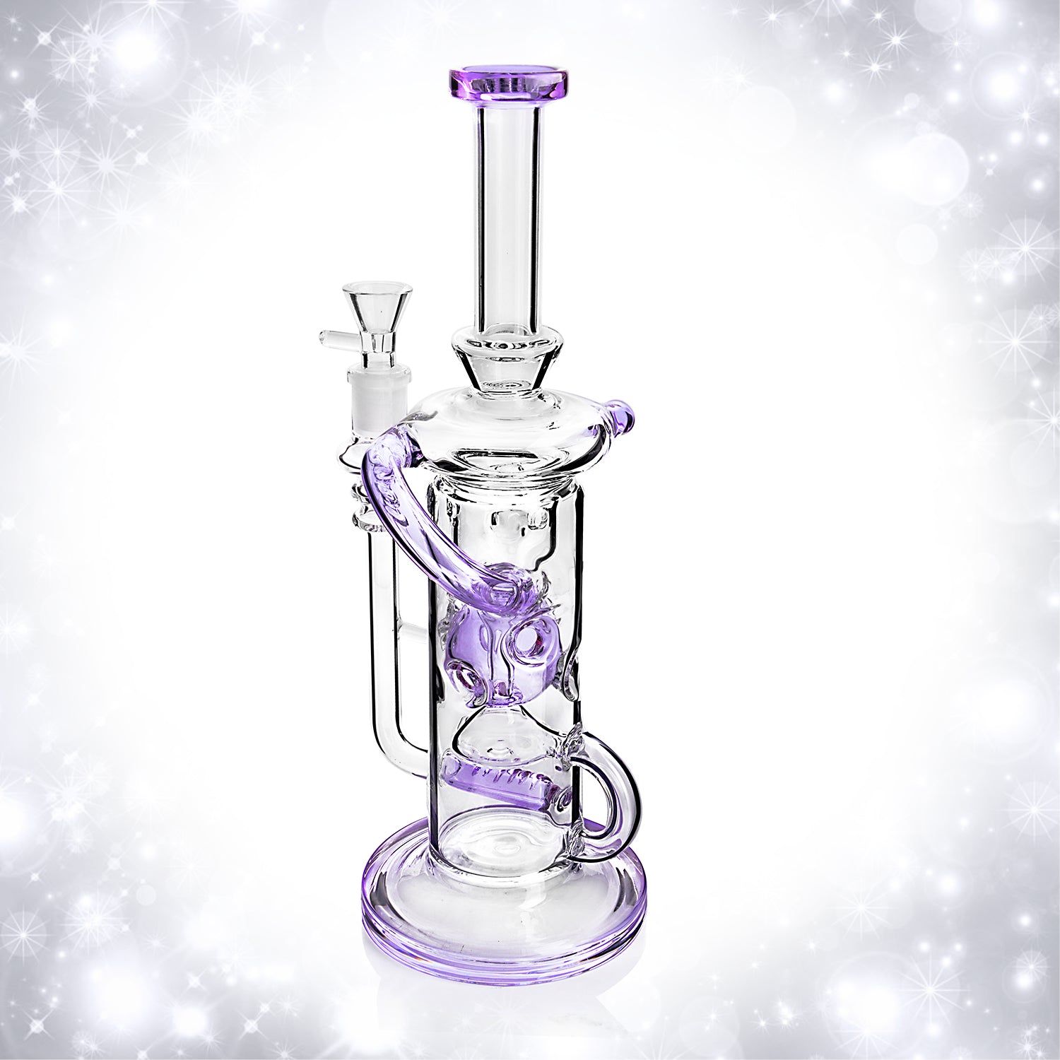 11inches oil rig bong colorful straight bongs Recycler Water Bongs Bubbler spiral perc smoking accessories Water Pipes with 14mm banger