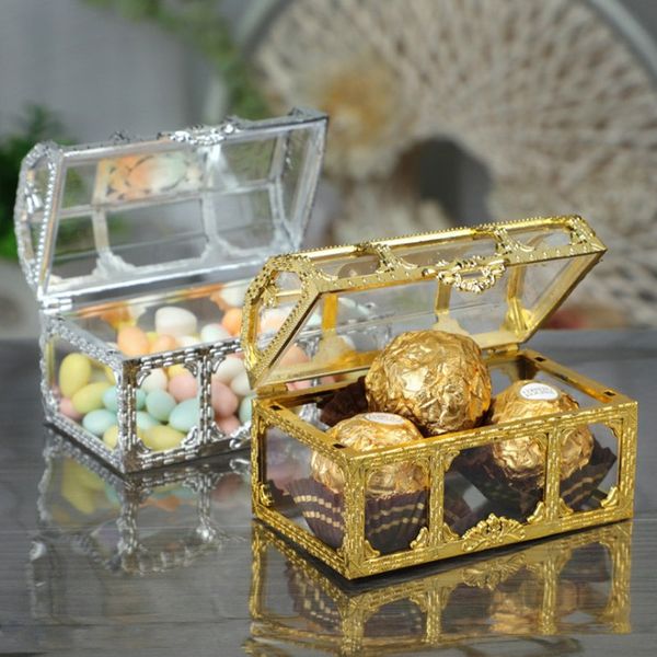 120pcs Hollow Gold Silver Candy Boxes Wedding Favor Marriage Baby Shower Gift Box Packaging Party Event Supplies
