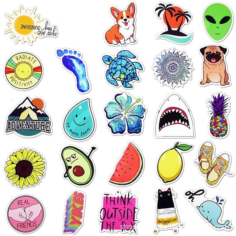 New 50pcs Puppy Kirky DIY Sticker Cute Animal Posters Graffiti Skateboard Snowboard Laptop Luggage Motorcycle Home Decal Gifts for Kids