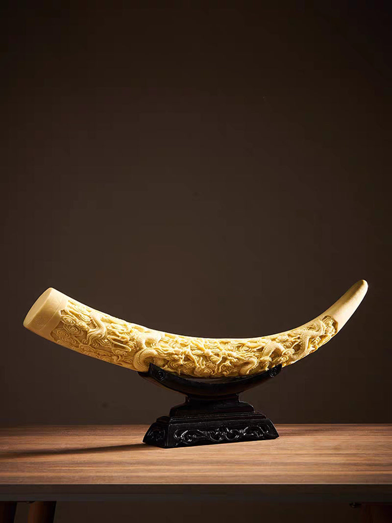 New Chinese resin Ivory ornaments home living room porch Bogu rack wine cabinet decoration office desktop furnishings gifts