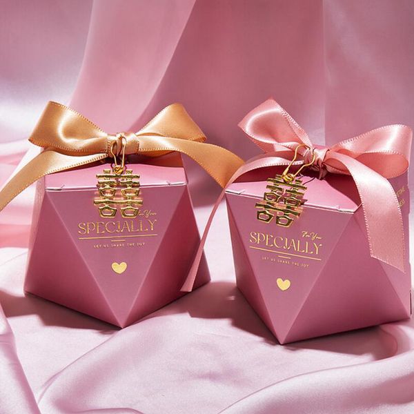 New Diamond Wedding Favor and Sweet Gift Bags Candy Box for Wedding Baby Shower Birthday Guests Event Party Supplies