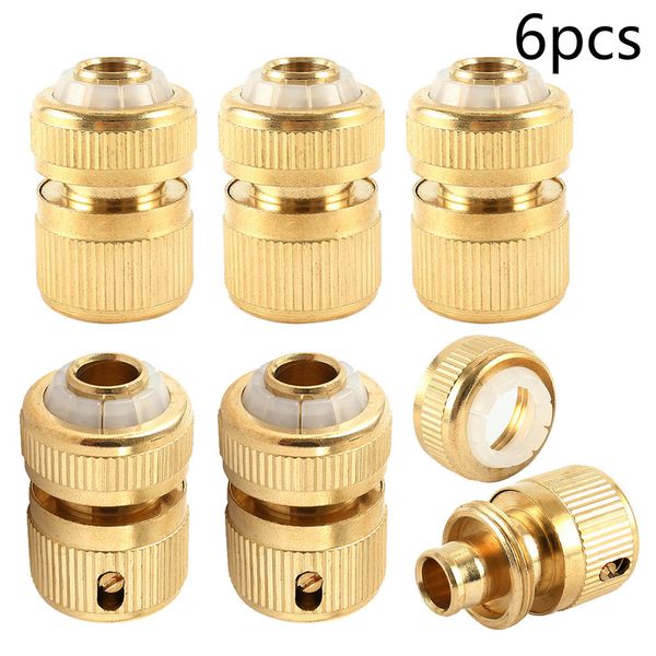 6pcs 3-4&quot; inch hose pure copper quick connector Garden water gun Hose quick connector Home Car Wash Connected Pipe End Fittings 201204