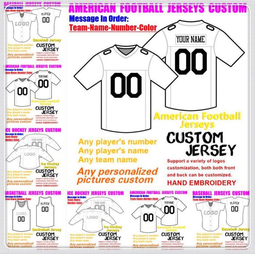 Custom BASEBALL HOCKEY BASKETBALL American football Jerseys For Mens Womens Youth Kids NEW STYLE 2021 soccer jersey black 4xl 5xl 6xl