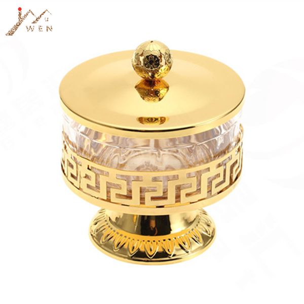 Free shipping unique European style gold finish metal&acrylic salt-sugar-tea-coffee jars, high quality tableware,dinnerware Y200111