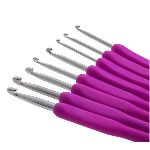 8 Sizes 2.5-6mm Soft Plastic Craft Knit Crochet Hooks Knitting Needles Weave Craft For Sewing Kit Crafts L jllMTx