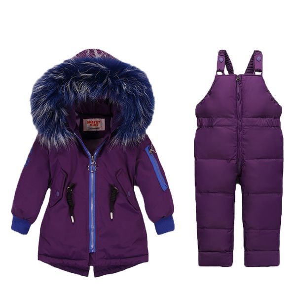 -30 degrees winter Baby jumpsuit for children boys down jacket 2pcs set coat for girl warm children&#039;s clothing Infant snowsuit LJ201017