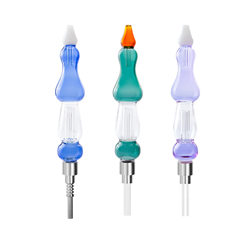 Glassvape168 CSYC NC035 Hookah Dab Rigs Smoking Pipe Colorful Dabber Pipes 510 Ceramic Quartz Nail Oil Rig Glass Bong Bubbler