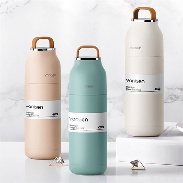 Travel Water 304 Stainless Steel Thermos Bottle Thermal Vacuum Flask 350ml Coffee Insulated Cup Thermo Mug 6-12 Hours 201109