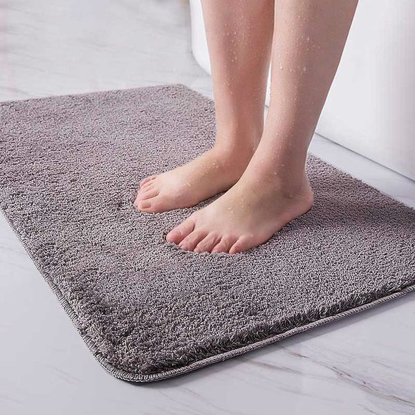 Indoor Bathroom Rug Non-slip Set Absorbent Dirt Catcher Rectangle Floor Mats Feet Soft Microfiber Home Carpet Anti-skid Bath Mat 201116