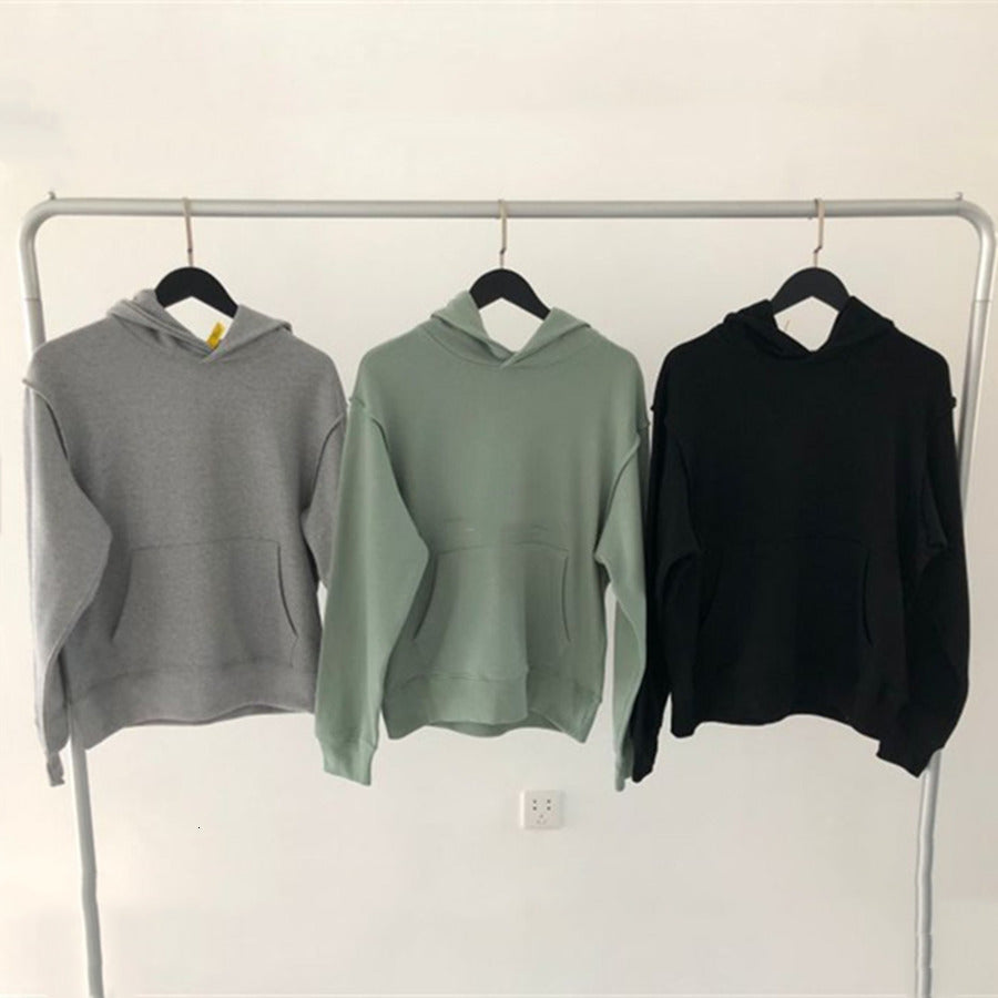 2021 New Fw Vujade Kenijima Hoodie Men Women High Street Burr Back Pressure Line Solid Color Pullovers Oversized Sweatshirt M03j