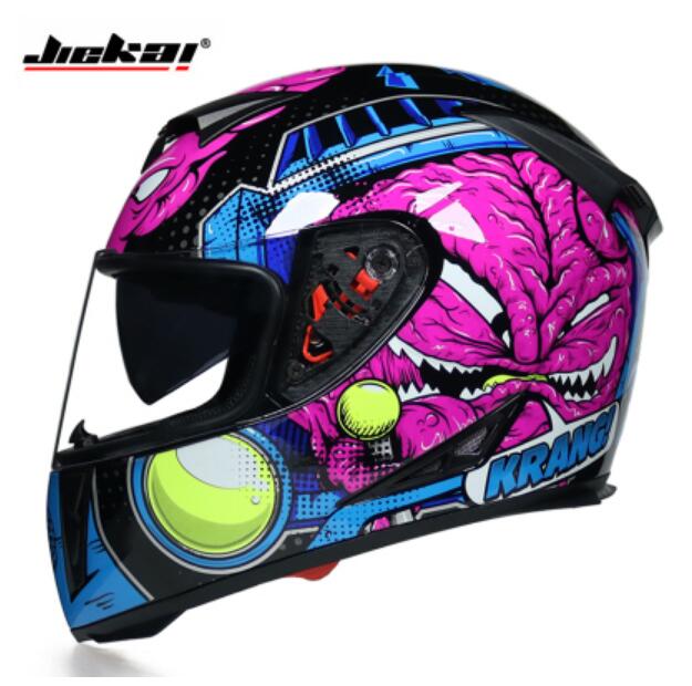 Jiekai motorcycle helmets for men and women to keep warm in winter and four seasons universal full-covered anti-fog double mirror