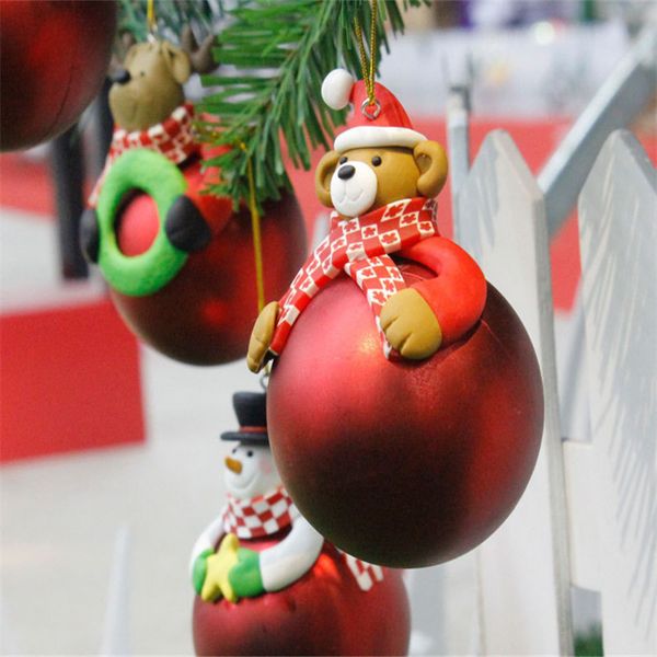 New Year Decorations Christmas Ornaments Balls Santa Claus Elk Christmas Tree Xmas Home Gift Party Hanging Ornament Pendant,Q Y201020