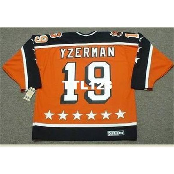 740 #19 STEVE YZERMAN 1984 Campbell &quot;All Star&quot; CCM Vintage Hockey Jersey or custom any name or number retro Jersey