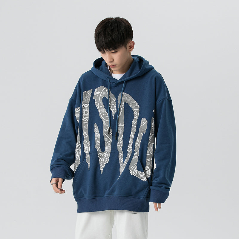 New Japan Style Casual O-neck 2021 Spring Autumn Hoodie Sweatshirt Men&#039;s Black White Hip Hop High Streetwear Clothes Cey4