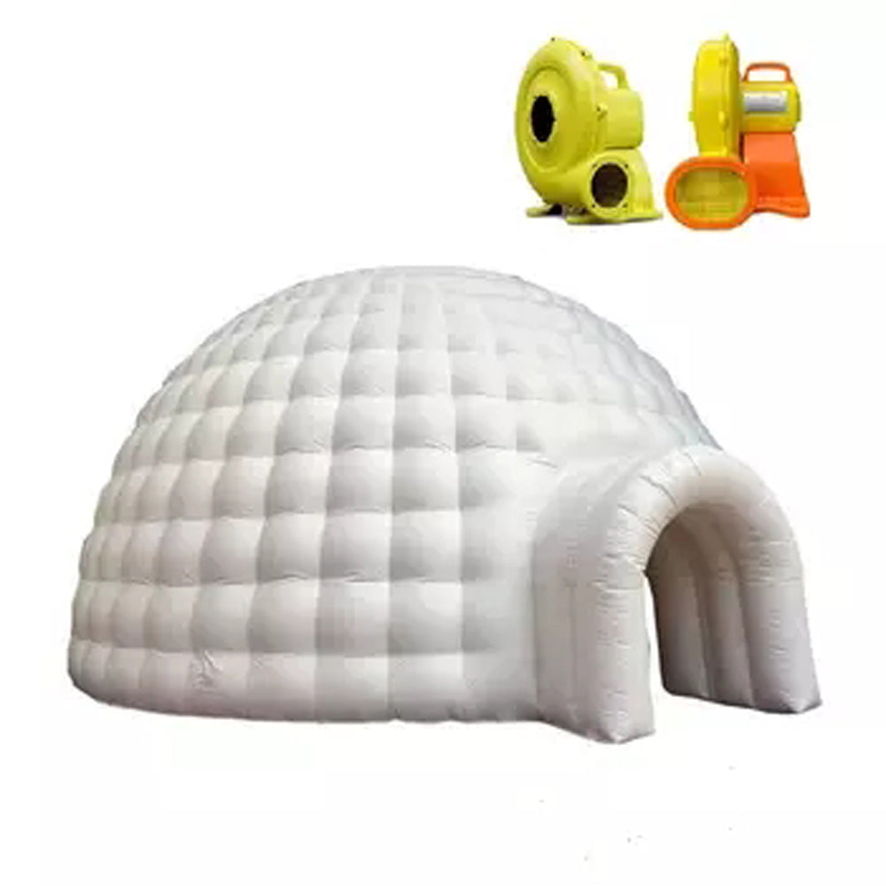 Free delivery air supported inflatable dome tent with colorful led lights blow up igloo tents exhibition hall for wedding- party