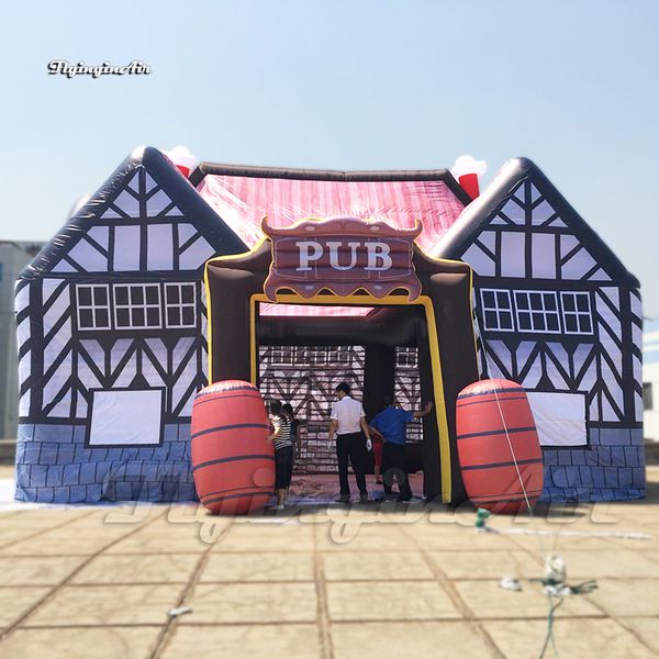 wholesale New Smart Inflatable Pub House 8m Giant Party Bar Tent Blow Up Public House For Club And Family Events