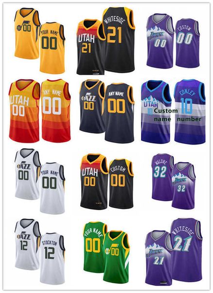 75th Custom Mens Women Youth Utah&#039;s Jazz&#039;s 24 Malik Fitts 13 Jared Butler Eric 0 Paschall Hassan 21 Whiteside Basketball Jerseys