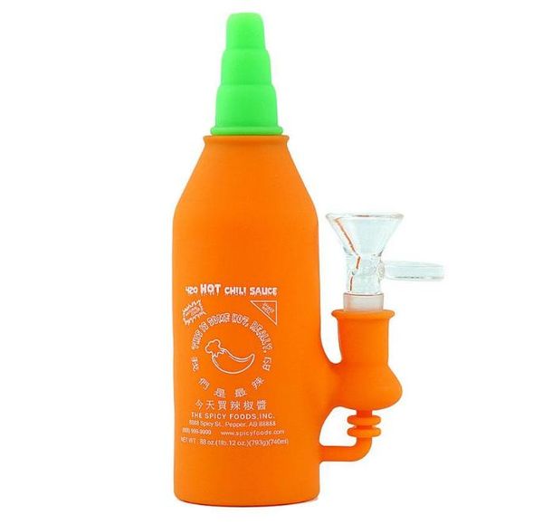 2022 New Chilli Dab Rig Glass Bong Water Pipes glass bowl silicone Bongs Heady wax Oil Rigs herb bubbler Hookahs