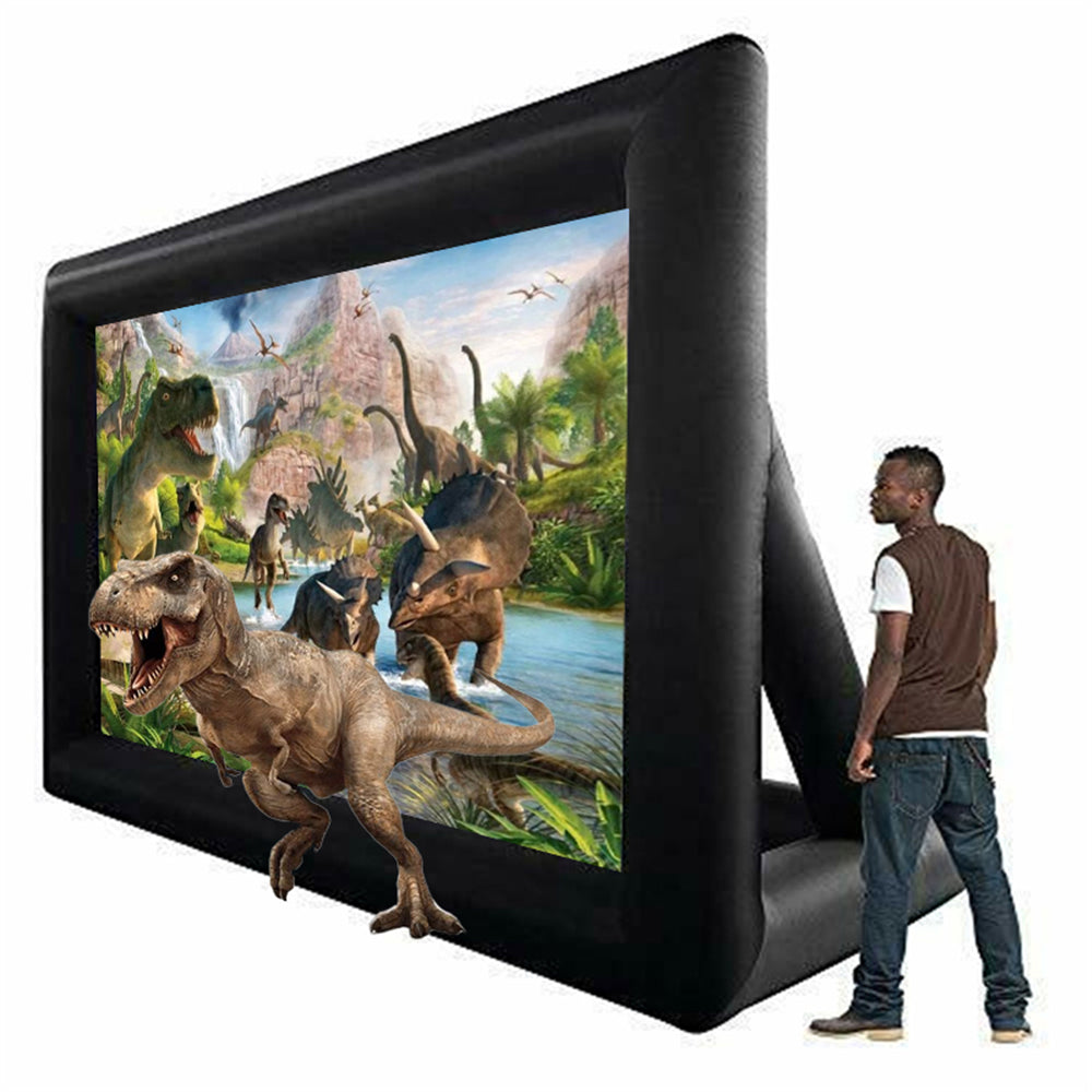 8ft 10ft 12ft 14ft 16ft 18ft 20ft Inflatable Projector Movies Screen for Home Movies TV Shows Videos Playing Games Etc