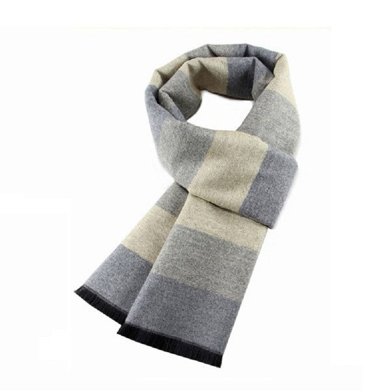 Fashion Men&#039;s Scarf Autumn Winter Leisure Multi-purpose Neckerchief Check Decorative Adult Business Scarves Plaid Warm Lattice Commercial