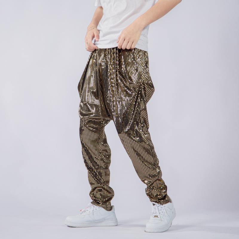 Men&#039;s Pants Men Clothing 2022 Casual Tide Brand Fashion Shiny Loose Large Size Youth Stretch Performance