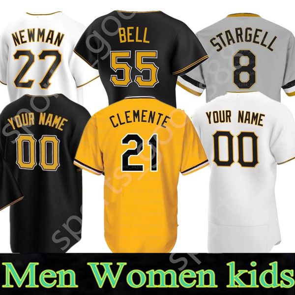 2021 2022 Custom S-4XL Pittsburgh 21 Roberto Clemente jerseys 44 Kevin Kramer 29 Socrates Brito Chris Archer men women youthÂPiratesÂbasebal