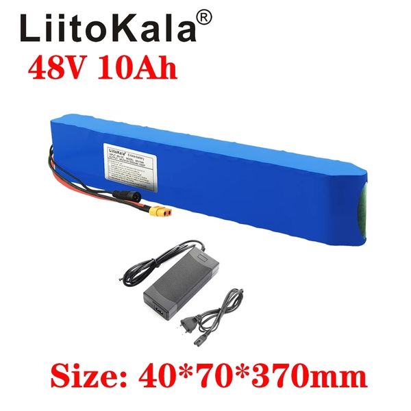 LiitoKala E-bike battery 48v 10ah 18650 li-ion battery pack bike conversion kit 1000w XT60 plug + 54.6v 2A Charger