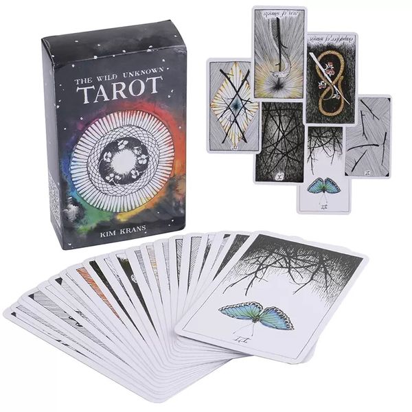 Spot 220 Tarot Card Game Wizard Knight Smith Waite Shadowscapes Wild Tarots Board Games Cards with Color Box English Version Boards Game Who