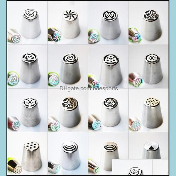 Pastry Nozzles Tips Russian Icing Pi Rose Flower Cream Cake Decoration Tool 68 Designs Drop Delivery 2021 Tools Bakeware Kitchen Dining B
